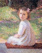 Perry, Lilla Calbot Girl with a Pink Bow Sweden oil painting artist